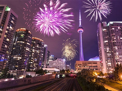 Toronto night view for the new year